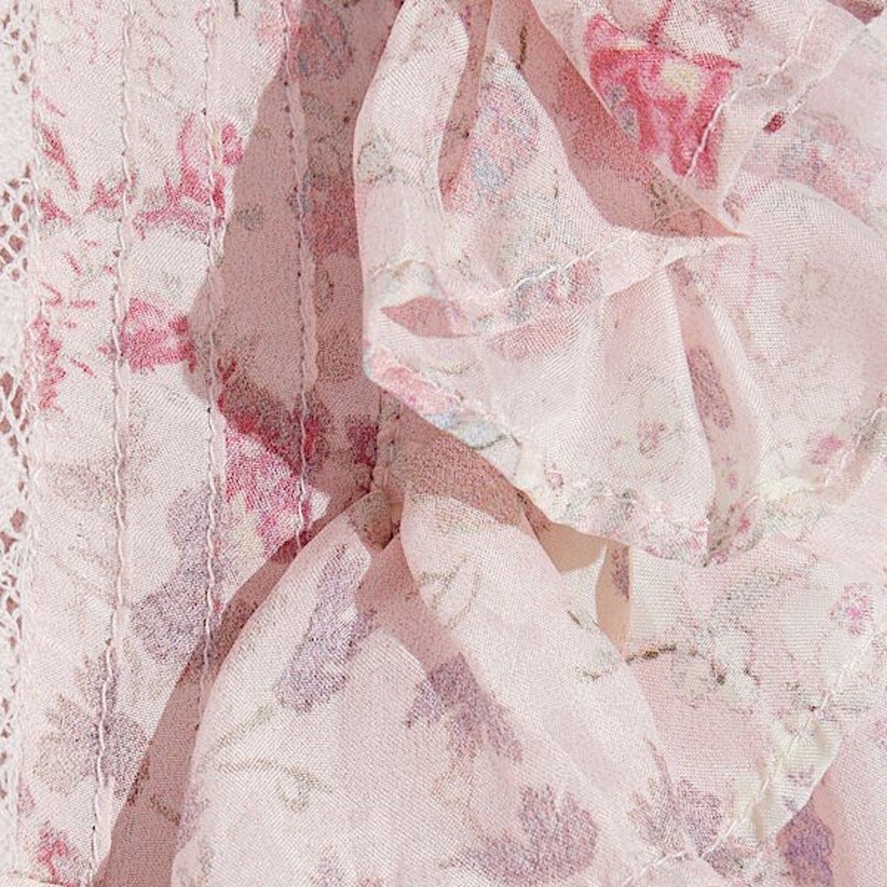 Never worn! LoveShackFancy silk pink saffron mini dress - Picture 3 of 5